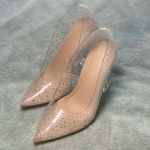 Clear Rhinestone Heel by GB